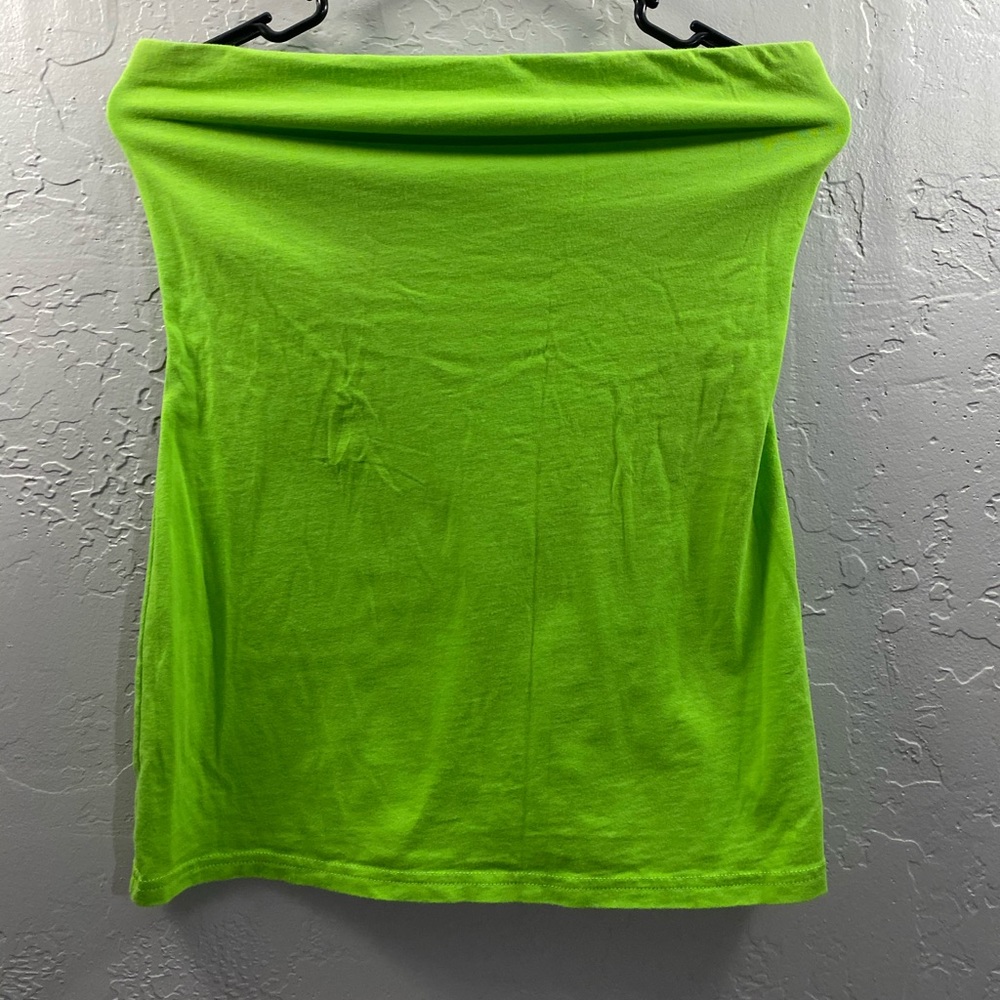 Bright green tube top